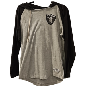 Pink Victoria’s Secret NFL Oakland Raiders long sleeve hood shirt size small